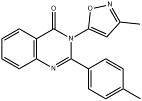 3-(3-Methylisoxazol-5-yl)-2-(p-tolyl)quinazolin-4(3H)-one 结构式