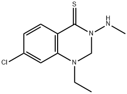 7-Chloro-1-ethyl-3-(methylamino)-2,3-dihydroquinazoline-4(1H)-thione 结构式