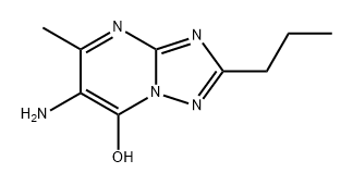 6-氨基-5-甲基-2-丙基-[1,2,4]三唑并[1,5-A]嘧啶-7-醇 结构式