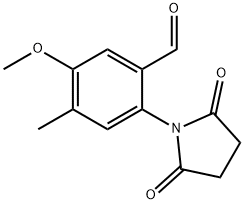 Benzaldehyde, 2-(2,5-dioxo-1-pyrrolidinyl)-5-methoxy-4-methyl- 结构式