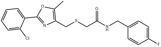 Acetamide, 2-[[[2-(2-chlorophenyl)-5-methyl-4-oxazolyl]methyl]thio]-N-[(4-fluorophenyl)methyl]-