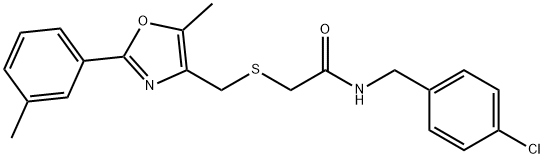 Acetamide, N-[(4-chlorophenyl)methyl]-2-[[[5-methyl-2-(3-methylphenyl)-4-oxazolyl]methyl]thio]-