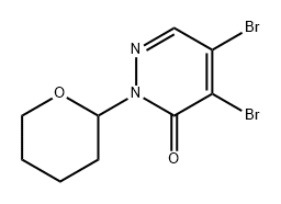 4,5-二溴-2-(四氢2H-吡喃-2-基)哒嗪-3(2H)-酮 结构式