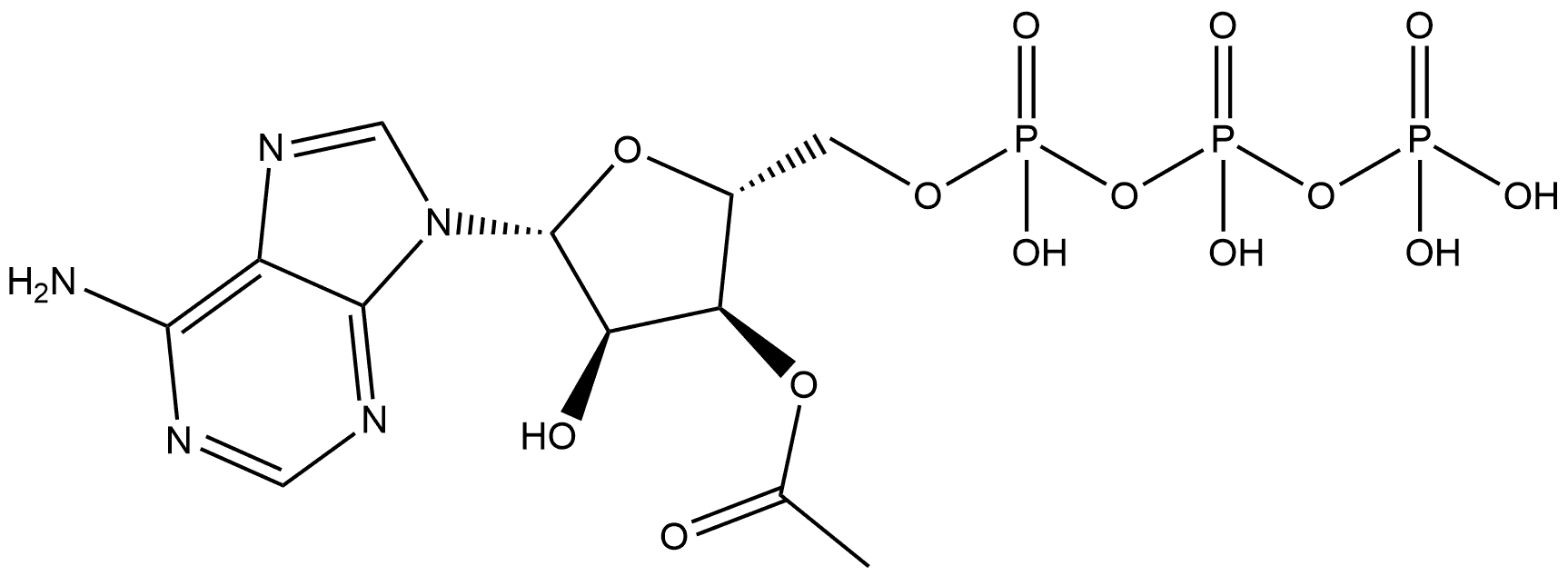 化合物 3′-ACETATE-ATP 结构式