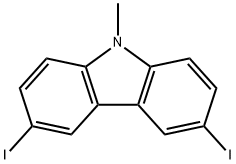 3,6-二碘-9-甲基-9H-咔唑 结构式