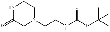 (2-(3-氧代哌嗪-1-基)乙基)氨基甲酸叔丁酯 结构式