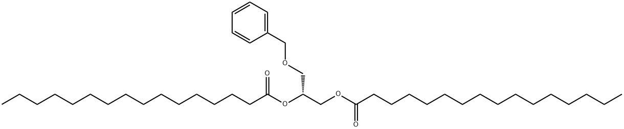 Hexadecanoic acid, 1,1'-[(1R)-1-[(phenylmethoxy)methyl]-1,2-ethanediyl] ester 结构式