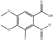 3-碘-4,5-二甲氧基-2-硝基苯甲酸 结构式