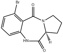 (S)-6-溴-1,2,3,11A-四氢-5H-苯并[E]吡咯并[1,2-A][1,4]二氮杂卓-5,11(10H)-二酮 结构式