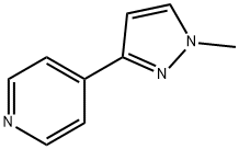 Pyridine, 4-(1-methyl-1H-pyrazol-3-yl)- 结构式