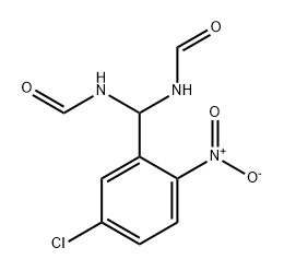 Formamide, N,N'-[(5-chloro-2-nitrophenyl)methylene]bis- 结构式