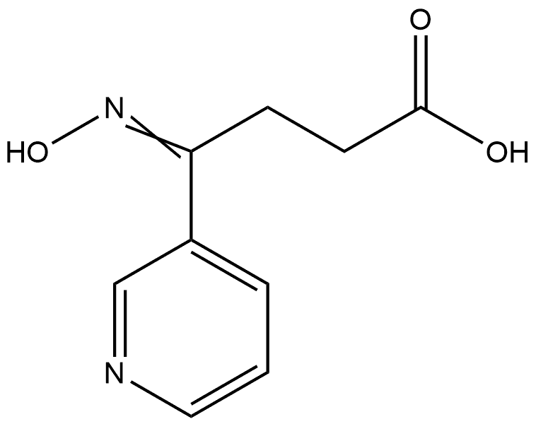 3-Pyridinebutanoic acid, γ-(hydroxyimino)- 结构式