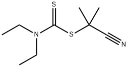 2-氰基-2-丙基二乙基二硫代氨基甲酸酯 结构式