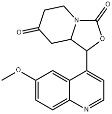 3H-?Oxazolo[3,?4-?a]?pyridine-?3,?7(1H)?-?dione, tetrahydro-?1-?(6-?methoxy-?4-?quinolinyl)?- (9CI) 结构式