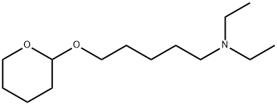 1-Pentanamine, N,N-diethyl-5-[(tetrahydro-2H-pyran-2-yl)oxy]- 结构式