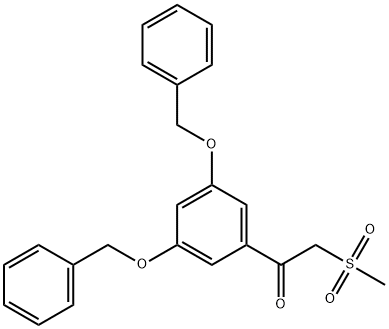 Ethanone, 1-[3,5-bis(phenylmethoxy)phenyl]-2-(methylsulfonyl)- 结构式