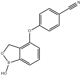 Benzonitrile, 4-[(1,3-dihydro-1-hydroxy-2,1-benzoxaborol-4-yl)oxy]- 结构式