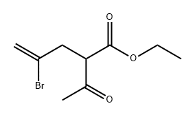 4-Pentenoic acid, 2-acetyl-4-bromo-, ethyl ester 结构式