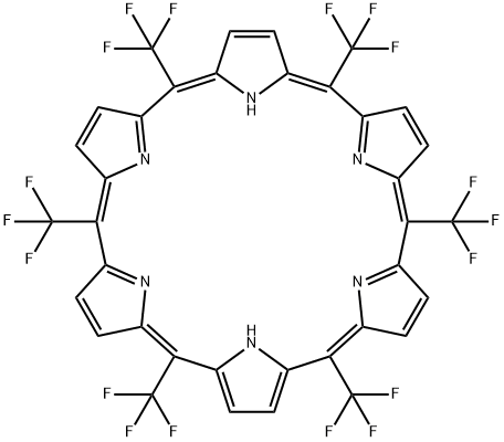 31,32,33,34,35,36-Hexaazaheptacyclo[26.2.1.13,6.18,11.113,16.118,21.123,26]hexatriaconta-1,3(36),4,6,8(35),9,11,13,15,17,19,21(33),22,24,26(32),27,29-heptadecaene, 2,7,12,17,22,27-hexakis(trifluoromethyl)- 结构式