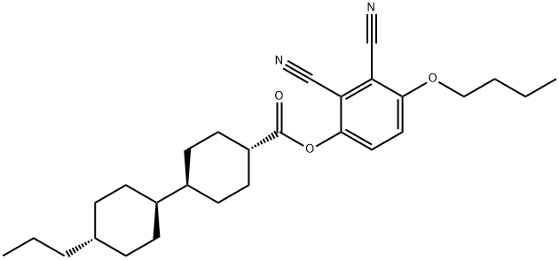 [1,1'-Bicyclohexyl]-4-carboxylic acid, 4'-propyl-, 4-butoxy-2,3-dicyanophenyl ester, [trans(trans)]- (9CI) 结构式