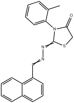 1-Naphthaldehyde, 2-azine with 3-o-tolyl-2,4-thiazolidinedione 结构式