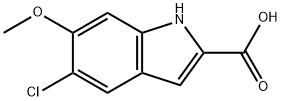 5-氯-6-甲氧基-1H-吲哚-2-羧酸 结构式