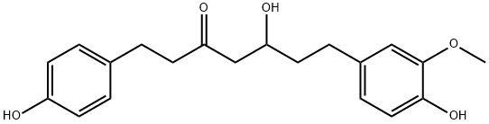 3-Heptanone, 5-hydroxy-7-(4-hydroxy-3-methoxyphenyl)-1-(4-hydroxyphenyl)- 结构式