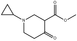 1-环丙基-4-氧代-3-哌啶甲酸甲酯 结构式