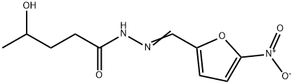 Pentanoic acid, 4-hydroxy-, 2-[(5-nitro-2-furanyl)methylene]hydrazide 结构式
