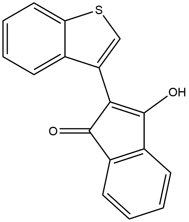 2-(苯并[B]噻吩-3-基)-1H-茚-1,3(2H)-二酮 结构式