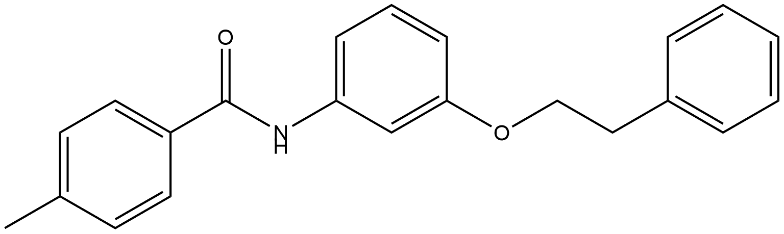 4-Methyl-N-[3-(2-phenylethoxy)phenyl]benzamide 结构式