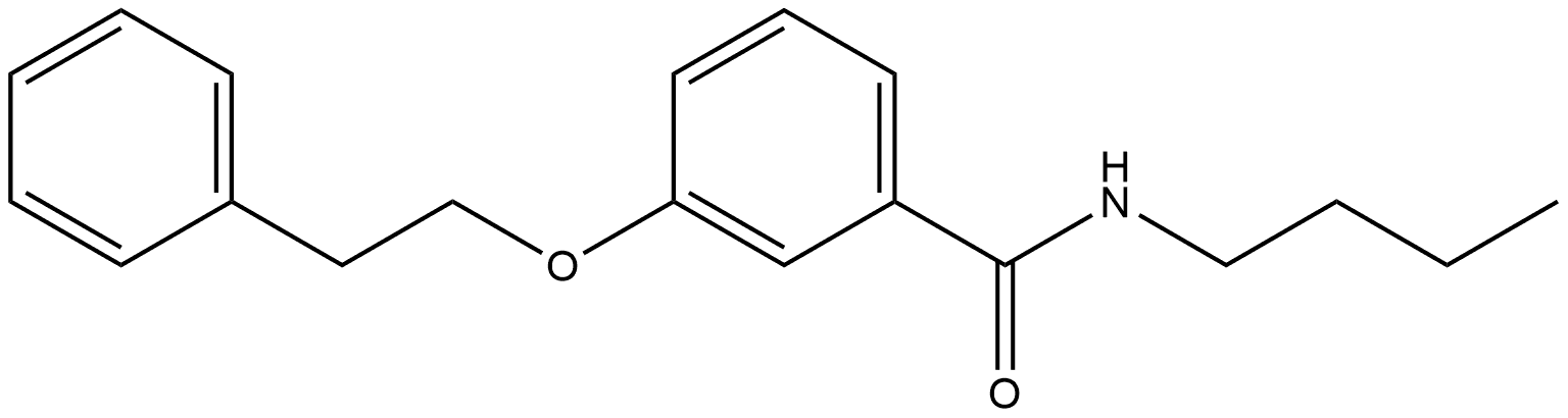N-Butyl-3-(2-phenylethoxy)benzamide 结构式