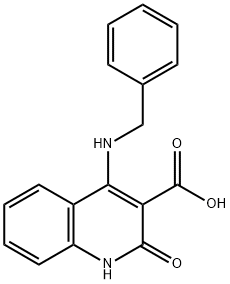 3-Quinolinecarboxylic acid, 1,2-dihydro-2-oxo-4-[(phenylmethyl)amino]- 结构式