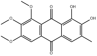 9,10-Anthracenedione, 1,2-dihydroxy-6,7,8-trimethoxy-3-methyl- 结构式