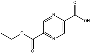 5-(乙氧羰基)吡嗪-2-羧酸 结构式