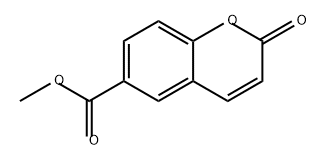 2H-1-Benzopyran-6-carboxylic acid, 2-oxo-, methyl ester 结构式