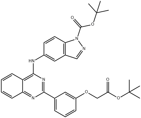 1H-Indazole-1-carboxylic acid, 5-[[2-[3-[2-(1,1-dimethylethoxy)-2-oxoethoxy]phenyl]-4-quinazolinyl]amino]-, 1,1-dimethylethyl ester