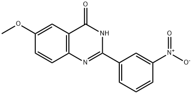 4(3H)-Quinazolinone, 6-methoxy-2-(3-nitrophenyl)- 结构式