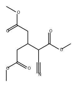 Pentanedioic acid, 2-cyano-3-(2-methoxy-2-oxoethyl)-, 1,5-dimethyl ester 结构式