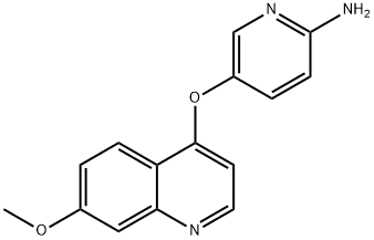 2-Pyridinamine, 5-[(7-methoxy-4-quinolinyl)oxy]- 结构式