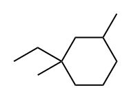 Cyclohexane, 1-ethyl-1,3-dimethyl- 结构式