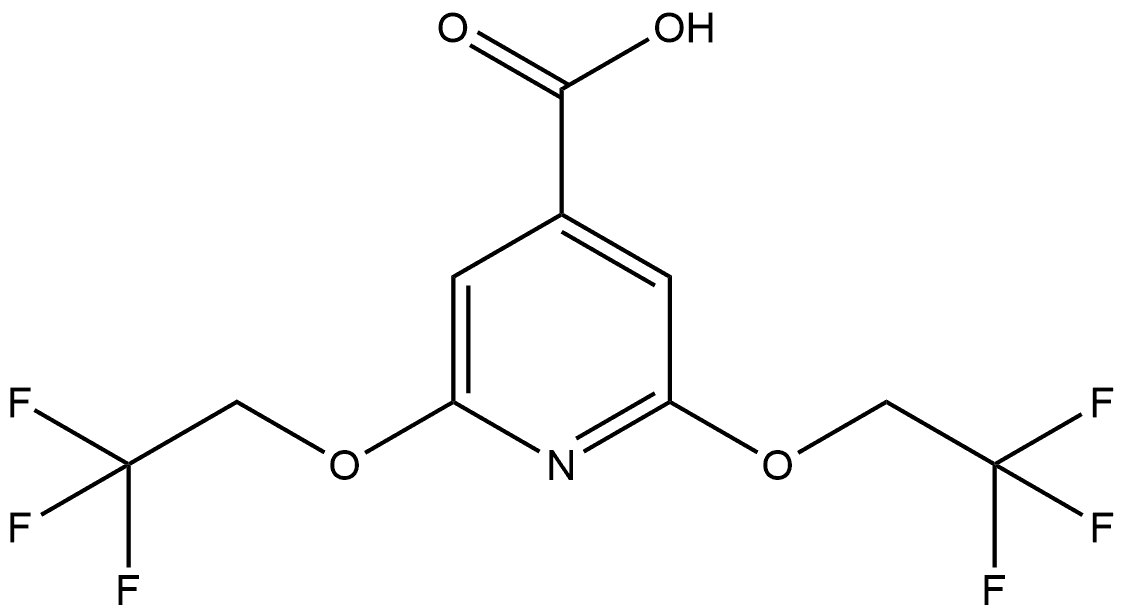 2,6-Bis(2,2,2-trifluoroethoxy)-4-pyridinecarboxylic acid 结构式