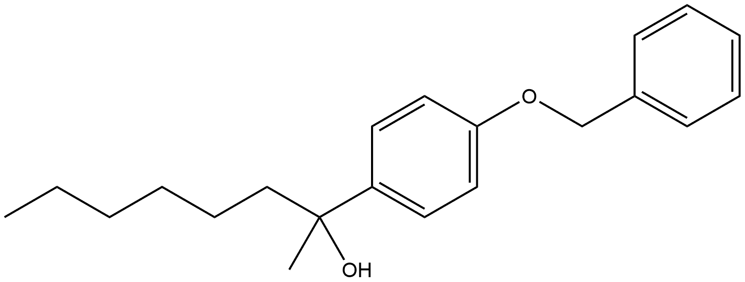 α-Hexyl-α-methyl-4-(phenylmethoxy)benzenemethanol 结构式