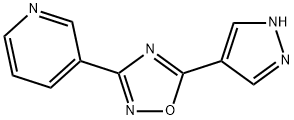 Pyridine, 3-[5-(1H-pyrazol-4-yl)-1,2,4-oxadiazol-3-yl]- 结构式