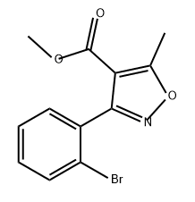 3-(2-溴苯基)-5-甲基异噁唑-4-甲酸甲酯 结构式