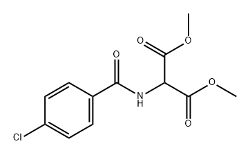 Propanedioic acid, 2-[(4-chlorobenzoyl)amino]-, 1,3-dimethyl ester 结构式