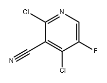 3-Pyridinecarbonitrile, 2,4-dichloro-5-fluoro- 结构式
