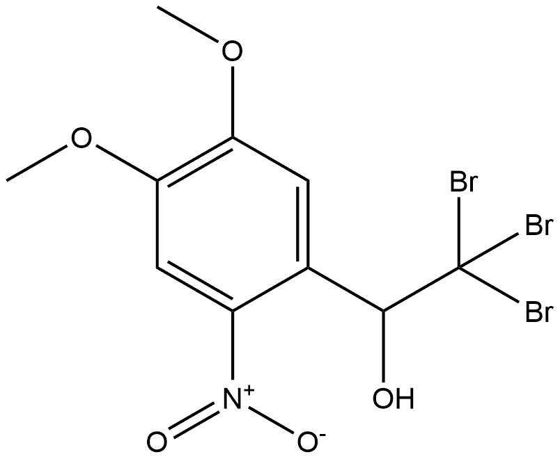 2,2,2-tribromo-1-(4,5-dimethoxy-2-nitrophenyl)ethanol 结构式