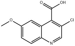 3-氯-6-甲氧基喹啉-4-羧酸 结构式