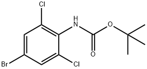 (4-溴-2,6-二氯苯基)氨基甲酸叔丁酯 结构式